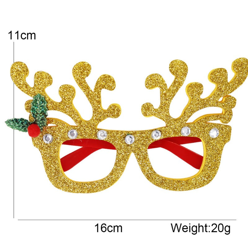 Wholesale Christmas Glasses Children's Party Decorations Christmas Decorations Photo Props Elk Glasses Frame